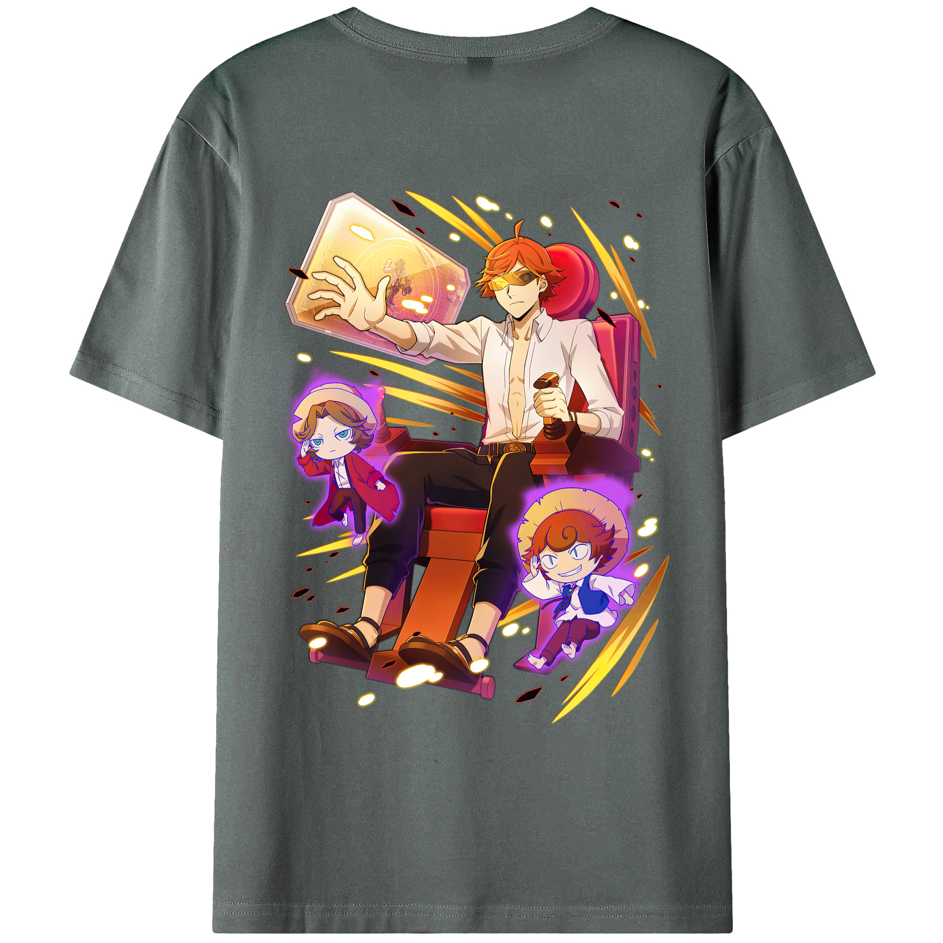 （画像用） 文豪ストレイドッグス Bungo Stray Dogs 綿100％ メンズ半袖Tシャツ（バックプリント） 通気性